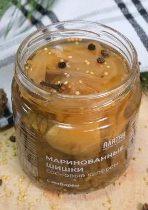 Каперсы из сосновых шишек маринованные с имбирем, 200 мл