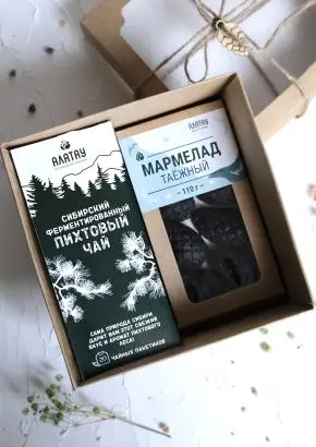 Подарочный набор «Сосновый №3» 4 в 1 (чай и мармелад) Подарочный набор «Сосновый №3» 4 в 1 (чай и мармелад)