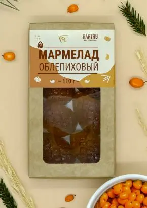 Мармелад ягодный Облепиховый, 110 гр Мармелад ягодный Облепиховый, 110 гр