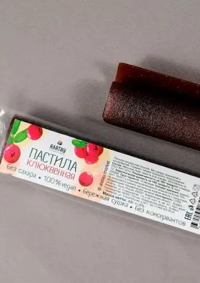 Пастила клюквенная (без сахара) 45 г Пастила клюквенная (без сахара) 45 г
