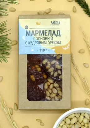 Мармелад сосновый с кедровыми орешками, 110 г Мармелад сосновый с кедровыми орешками, 110 г