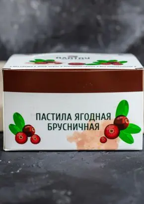 Пастила без сахара ягодная брусничная 900 г Пастила без сахара ягодная брусничная 900 г