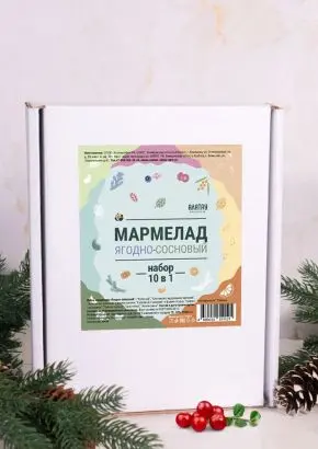 Мармелад натуральный желейный 1 кг набор 10 в 1 в крафт коробке Мармелад натуральный желейный 1 кг набор 10 в 1 в крафт коробке