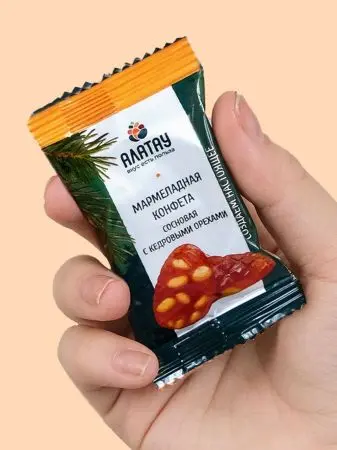 Мармелад сосновый с Кедровыми орешками, 250 гр Мармелад сосновый с Кедровыми орешками, 250 гр