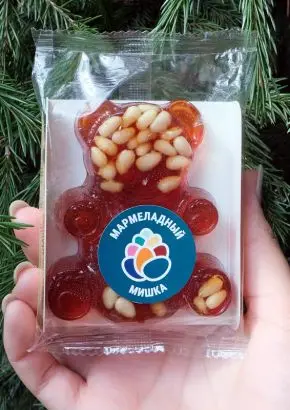 Мармелад сосновый "Мишка" на пектине с кедровыми орешками, 90 г Мармелад сосновый "Мишка" на пектине с кедровыми орешками, 90 г