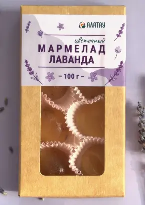 Мармелад цветочный Лаванда в крафтовой упаковке 100 г Мармелад цветочный Лаванда в крафтовой упаковке 100 г